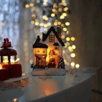 hausleben Weihnachtsstadt Weihnachtsdorf mit Beleuchtung 4 TLG.