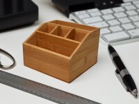 hausleben Schreibtisch Organizer aus nachhaltigem Bambus | 5 Fächer