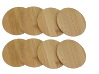 hausleben 8er Set Untersetzer | Ø 10 cm | Natur | Bambus