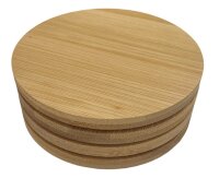 hausleben 8er Set Untersetzer | Ø 10 cm | Natur | Bambus