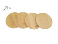 hausleben 8er Set Untersetzer | Ø 10 cm | Natur | Bambus
