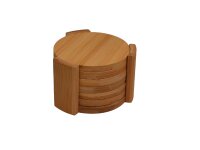 hausleben 12er Set Untersetzer rund | Bambus |