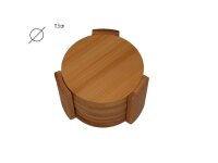 hausleben 12er Set Untersetzer rund | Bambus |