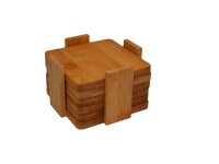 hausleben 12er Set Untersetzer eckig | Bambus |