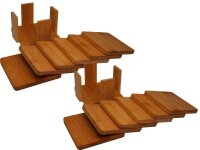 hausleben 12er Set Untersetzer eckig | Bambus |