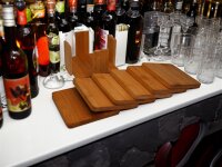 hausleben 12er Set Untersetzer eckig | Bambus |