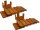 hausleben 12er Set Untersetzer eckig | Bambus |