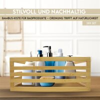hausleben Bambus Kisten Set 3er