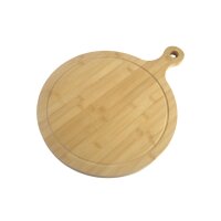 Pizzateller 33cm Holz - Pizzaservierbrett Mit Saftrille