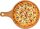 hausleben Pizzateller 33cm holz 4er Set Pizzabrett groß mit Griff