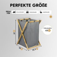 Wäschekorb aus Bambus - 48 Liter